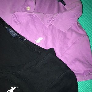 2 polo shirts ! ( purple and black )